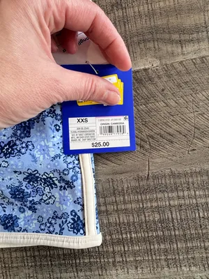 Joylab blue floral sports bra- size XXS thumbnail 3