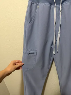 FIGS Zamora High Waisted Jogger Scrub Pants Electric Orchid XS Tall Medical thumbnail 3