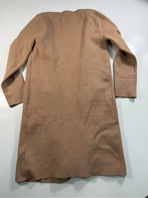 Lightweight Cream Open-Front Long Cardigan with Pockets NWOT thumbnail 8