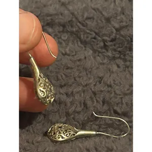D008 silver plated earrings cute thumbnail 4