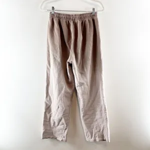 Alo High Rise Straight Leg Ombre Sweatpants in Gravel Sandstorm Brown XS thumbnail 4
