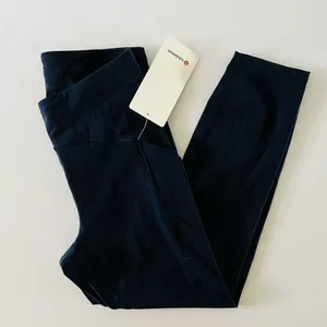 LULULEMON ATHLETICA True Navy Power Thru HR Crop 23" Leggings - US 8 thumbnail 1