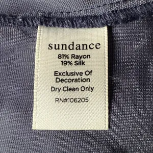 Sundance XS Black Rayon Silk Blend Velvet Lace Trim Tank Top Sleeveless Blue thumbnail 7