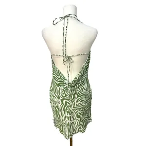 New LE LIS Collection Green Zebra Resort Dress Sleeveless Spaghetti Women’s Sz S thumbnail 8