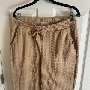 One Step Up Textured Tan Joggers | XL High-Waist Neutral Track Pants thumbnail 5