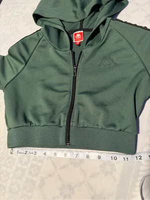 Kappa women cropped green jacket size S thumbnail 3