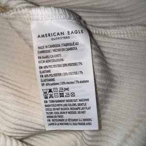 American Eagle White Ribbed Tank Top‎ Sleeveless Basic Casual XL thumbnail 4