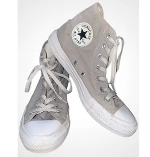 Converse Unisex Chuck Taylor Gray High-Top Sneakers Size Women’s 8 Men’s 6 thumbnail 1