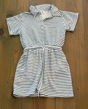 Sundry Dress Evereve dark blue and white striped yeeey cloth thumbnail 1