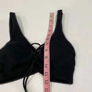 Free Press Black Lace Up Bustier Bralette Top Size S Y2K Boho thumbnail 7