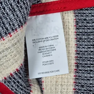 Cabi 5094 Cruise Striped Blazer Jacket 6‎ Navy Cream Red Gold Buttons thumbnail 5