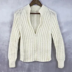 Chunky Cable Knit Sweater Womens S/M‎ Fisherman Handmade Heritage Alpine READ thumbnail 4