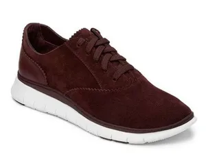 Vionic Taylor sneaker in burgundy leather suede 7.5 thumbnail 1