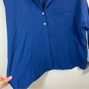 Amanda Uprichard NWT Leslie Blouse in Blue Women’s Size Small MSRP $268‎ thumbnail 7