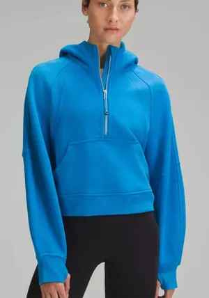 Women’s Lululemon Scuba Oversized Half Zip Hoodie Poolside Blue thumbnail 1