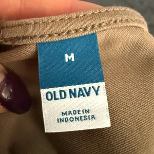 Old Navy Stretchy tan/khaki wide leg jumpsuit with a flattering fit thumbnail 4