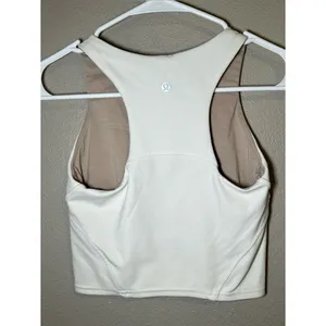 Lululemon Invigorate Training White Cropped Athletic Tank Top Women’s Size 2 thumbnail 7
