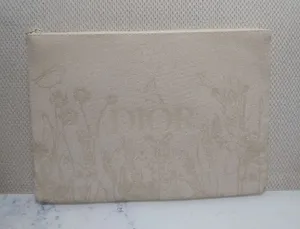 Christian Dior Cream Spring Flower Clutch Bag Pouch Limited Edition New In Box thumbnail 1