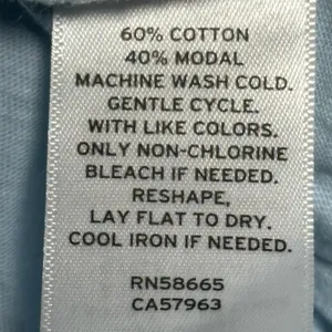 CASLON women's Blue Button Front Tie Front Tank Top Size L Cotton‎ Modal thumbnail 4
