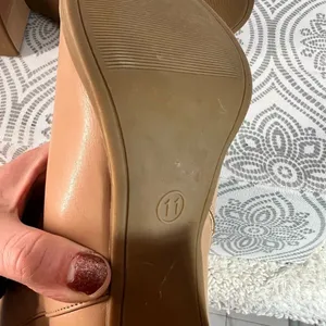A New Day Tan Almond Toe Side Zip Block Heel Janelle Ankle Dress Bootie Size 11 thumbnail 7