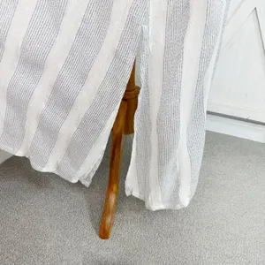Natural Impressions Striped Muslin Swim Cover Maxi Dress White Medium‎ thumbnail 7