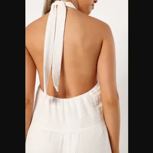 Petal & Pup Plara White Halterneck Maxi Dress M thumbnail 5