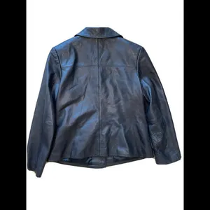 Valerie Steves New Zealand Lambskin Leather Jacket Buttoned‎ Black Size M thumbnail 2