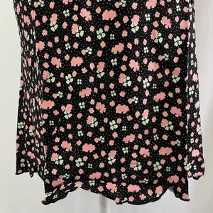 Free People New ​IRL Floral Print Slip Skirt Black Pink Combo Size 8 thumbnail 9