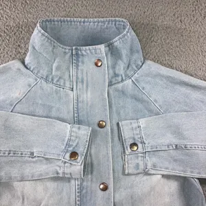 Oversized Denim Cargo Parka Jacket M Gorpcore Utility Field Coat Blue Light Wash Size M thumbnail 12