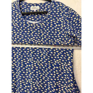 Vermont Country Store Floral T-Shirt Dress Womens Large Blue Daisy Pockets L thumbnail 4