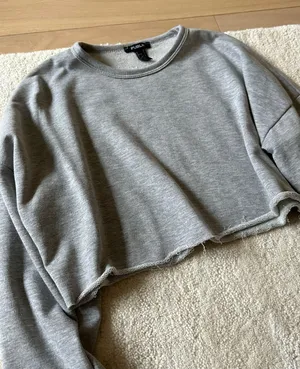 Cropped Sweatshirt Gray thumbnail 2