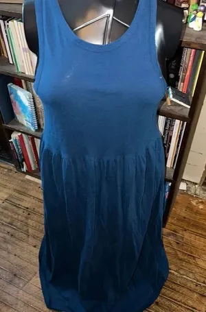 J Crew turquoise knit layered M resortwear flowy sundress thumbnail 1