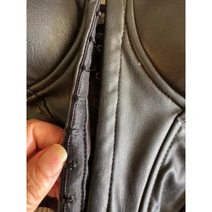 Say What? Black Faux Leather Bustier Corset Top‎ - Size Medium thumbnail 4