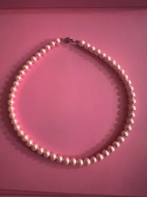 Pink pearl necklace thumbnail 2