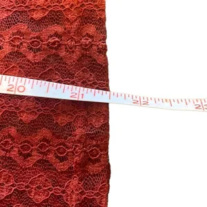 Haute Monde Short Puff‎ Sleeve Geometric Lace Sheer NWT Orange Medium Workwear thumbnail 9