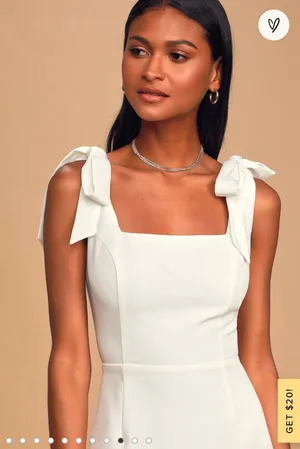 Lulus White Tie-Strap Mini Dress thumbnail 3