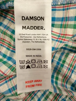 DAMSON MADDER NWT Ebba Smocked Midi Dress in Picnic Blue Check Cottagecore US 2 thumbnail 9