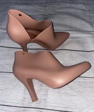 Melissa Drama Pointed Toe Stiletto Booties - Blush thumbnail 1