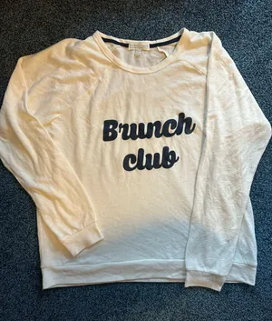 PJ salvage pajama top Brunch Club size XL thumbnail 1