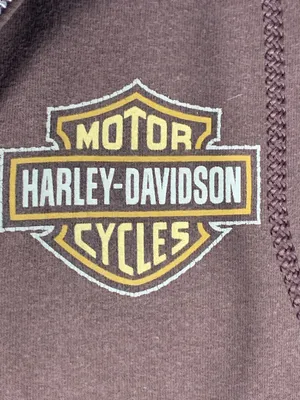 Harley Davidson Womens Hoodie Brown Full Zip Ocean State Warwick RI Cotton Blend thumbnail 5