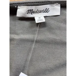 Madewell Olive Green Women Sleeveless Tank Top Square back Minimalist Stretch M thumbnail 3