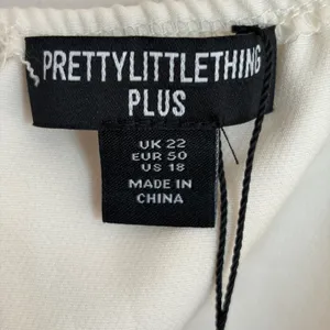 PrettyLittleThing Plus Cream Lace Trim Corset Top‎ CNC7306 US 18 NWT thumbnail 3