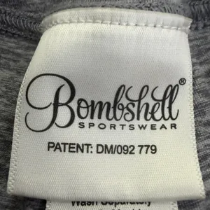 Bombshell Sportswear Perform Thigh High Leggings Women M Gray Stripe Pocket thumbnail 10