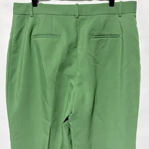 Zara High Rise Straight Leg Full Length Trousers Green Size XL 3736/047/500 thumbnail 12