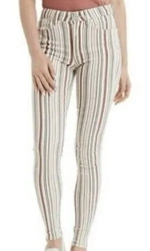 American Eagle Jeggings Jeans‎ 4 Striped Stretch High Rise Casual Chic thumbnail 1