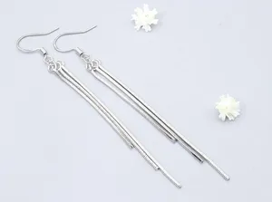 Women Korean Style Tassel Sterling Silver Earrings thumbnail 2