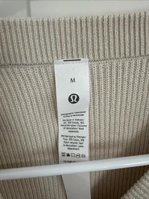 lululemon athletica Cream Crewneck Ribbed Knit Sweater thumbnail 2