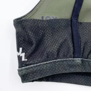 JoyLab Dark Green & Black Snakeskin Reptile Print Strappy Sports Bra Size XS thumbnail 4