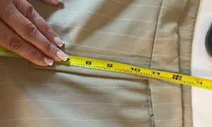 Jones New York Signature Tan and White Pinstripe Pants thumbnail 8