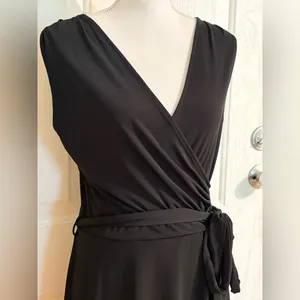 41 Hawthorn Black Tristana Essential Knit Faux Wrap Dress size L NWT thumbnail 2